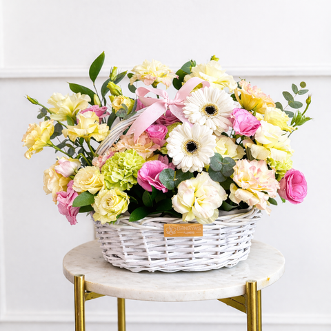 Clara | Elegant Floral Basket Arrangement