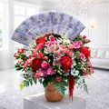 Luxury money bouquet with fresh roses and cash arrangement in Abu Dhabi, premium floral gift UAE